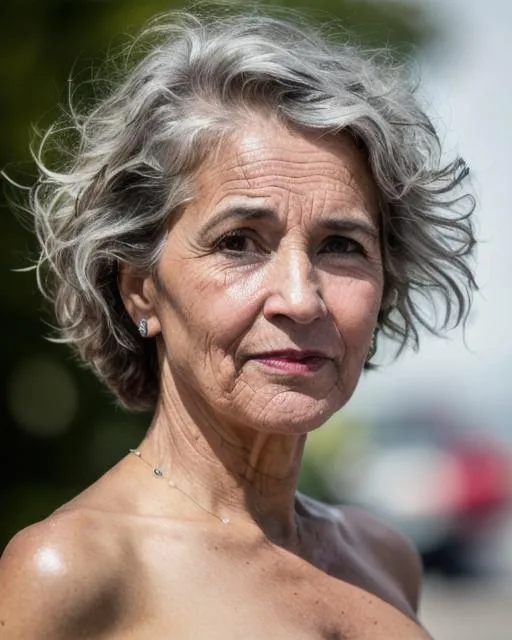 Prompt: Please paint a picture of 8K raw photo, Horror, masterpiece, ultra high res, , looking at viewer, 120 years old, sagging skin texture, wrinkled eye and face details, rouge, stringy gray hair, messy hair, nasty hostile sneer.