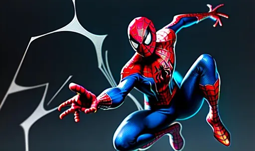 Prompt: Digital Spiderman