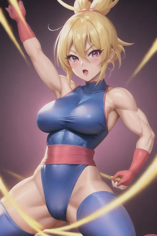 Prompt: Chi chi from Dbz , muscles, bondage, bending over, 
