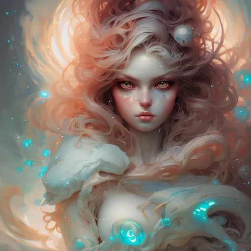 Prompt: she looked stubborn, but she was a beauty. Uniquely, she had blonde hair colour and unique cyan pupils angelic birth from heaven dimension by peter mohrbacher, beautiful face, , cute nose, beautiful unique eyes, beautiful legs, masterpiece, 8K anime themed.
