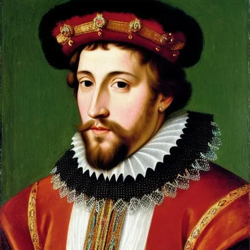 portrait of a 16th-century Spanish light-haired king | OpenArt