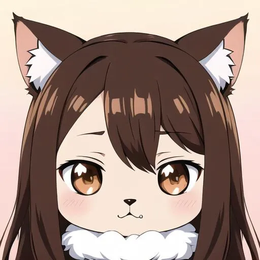 Prompt: anime portrait of a {character}, anime eyes, beautiful intricate brown hair, shimmer in the air, symmetrical, in re:Zero style, concept art, digital painting, looking into camera, square image chocolate flavor ice cream cat chibi adorable furry