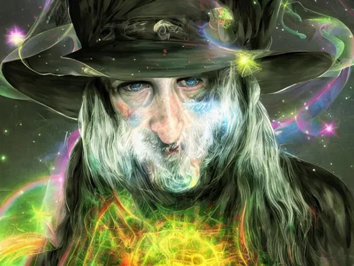 Prompt: Psychedelic wizard