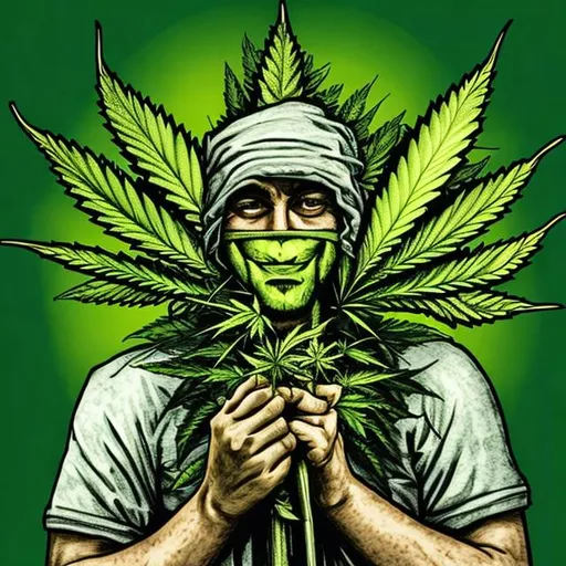 Prompt: Cannabis man 