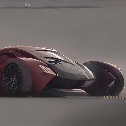 Prompt: concept art of a futuristic sports car