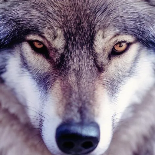 hyper-realistic wolf with detailed eyes close up in... | OpenArt