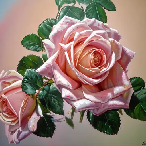 Prompt: LokeLani Rose painting high resolution photo realist style 