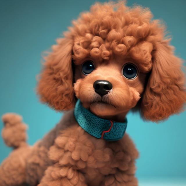 Red Miniature Poodle In A Teddy Bear