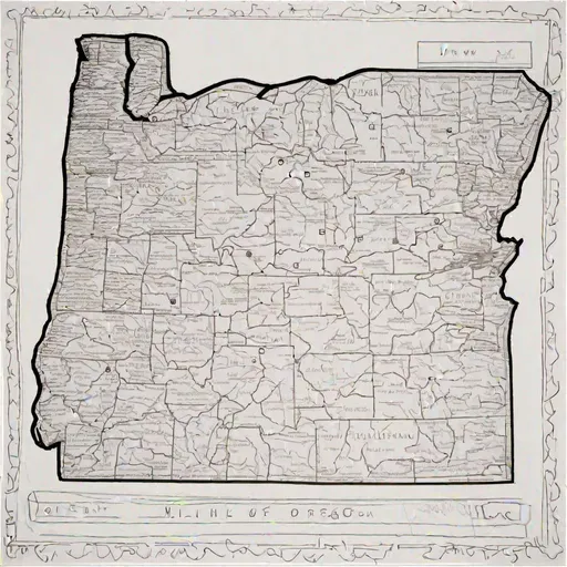 Prompt: draw an outline of oregon 