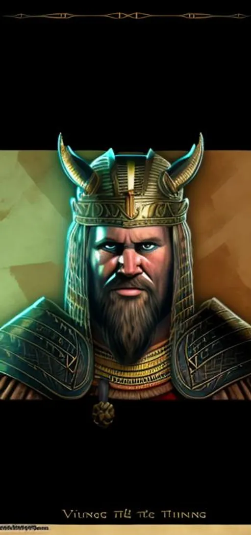 Prompt: A viking in the style of a Egyptian god