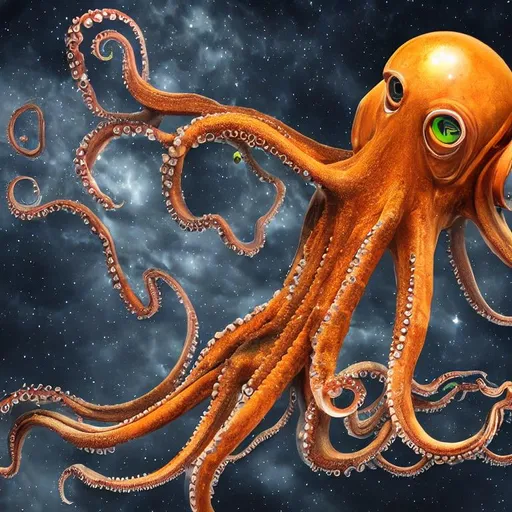 Prompt: Creepy spaceship, octopus, rare, HD, 4K, REAL, PHOTO, high quality, star.