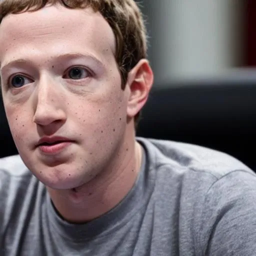 Prompt: The most extremely uncanny Mark Zuckerberg ever cosplaying as Uncanny Valley cyborg robot