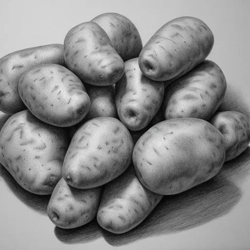 PotatoesGraphite black and white Pencil Drawing ul  OpenArt
