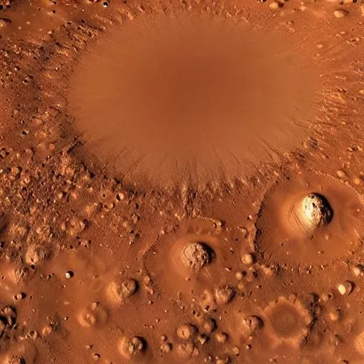 Prompt: Mars Close Up Crater Land 