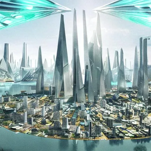 Prompt: Future city utopia 