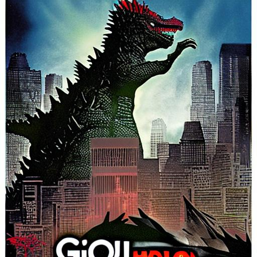 godzilla horror analog | OpenArt