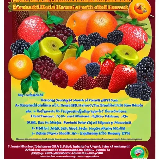 Prompt: Poster on Bharath English Medium school conducting fruit fest

