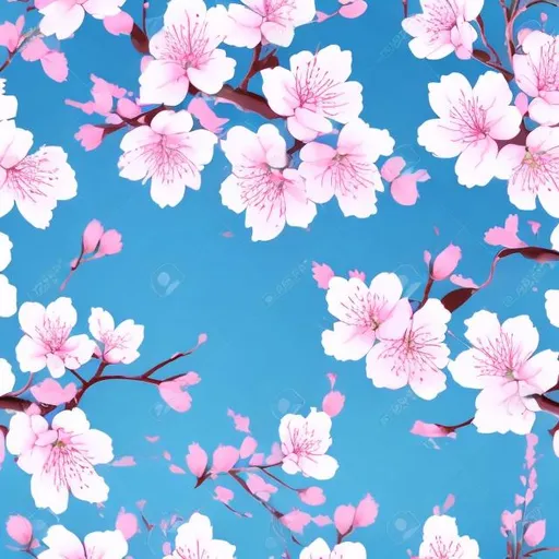 Prompt: cherry blossom pattern,
robin blue gradient background