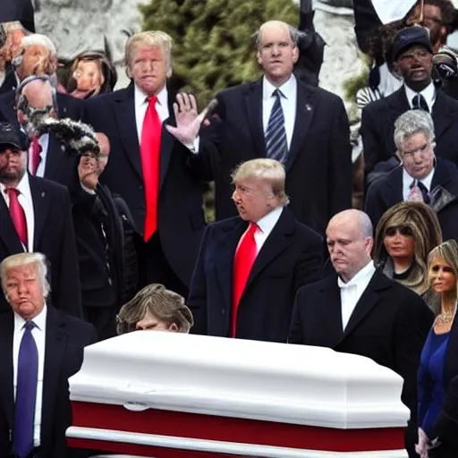 Prompt: Donald trump funeral
