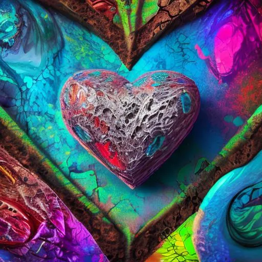 Prompt: perfect digital art, broken heart, heart shaped, closeup, colorful, highly detailed, dynamic, cinematic, professional, vivid color, animated, background maze, background highly detailed 3d 
 