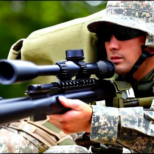 Prompt: Military sniper 