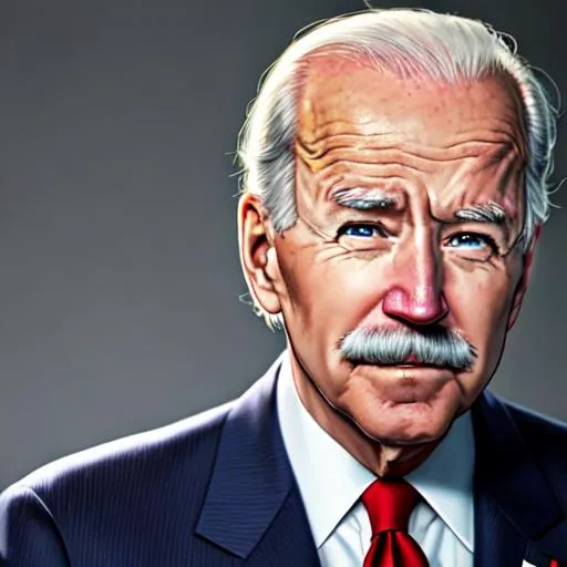 Prompt: Joe Biden with a Hitler mustache 