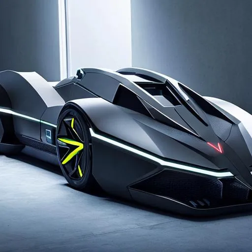 Prompt: Futuristic and amazing mega Batmobile