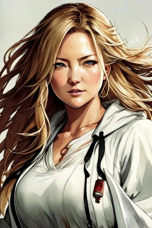 Prompt: (((Yoji Shinkawa))), sticker of ultra detailed portrait of Kate Hudson in white mage hooded robes, high quality cell shaded illustration in post apocalyptic style by Yoji Shinkawa, ((full body)), dynamic pose, perfect anatomy, centered, freedom, soul, blonde long hair, approach to perfection, cell shading, 4k , cinematic dramatic atmosphere, watercolor painting, global illumination, detailed and intricate environment, artstation, concept art, fluid and sharp focus, volumetric lighting, cinematic lighting, Art by Yoji Shinkawa,