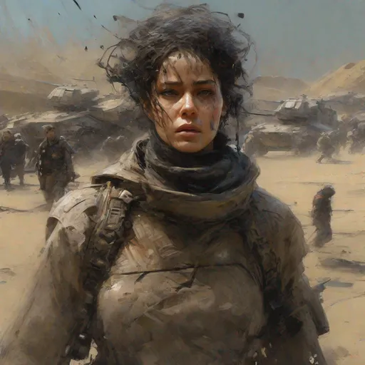 Prompt: a scene from Dune 2021  the film    chani in walk throgh base
masterpiece, textured Speedpaint with large rough brush strokes and paint splatter by Jeremy Mann, Carne Griffiths, Junji Ito, Robert Oxley, Ismail Inceoglu, masterpiece, trending on artstation, particles, oil on canvas, highly detailed fine art, ink painting, hyperrealism | Pixar gloss | polished, Anato Finnstark | Android Jones | Darek Zabrocki, Boris Vallejo, David Palumbo, Donato Giancola, Frank Frazetta, colorful, deep_color vibrant, John Stephens, Jordan Grimmer, John Howe, Julie Bell, Mark Brooks, Dan Mumford | comicbook art | perfect_concept art | 3D shading | bright_colored background radial gradient background | cinematic Reimagined by industrial light and magic fairy_home!, centered, acrylic painting, trending on pixiv fanbox, palette knife and brush strokes, style of makoto shinkai jamie wyeth james gilleard edward hopper greg rutkowski studio ghibli genshin impact, perfect composition, beautiful detailed intricate insanely detailed octane render trending on artstation, 8 k artistic photography, photorealistic concept art, soft natural volumetric cinematic perfect light, chiaroscuro, award - winning photograph, masterpiece, oil on canvas, raphael, caravaggio, greg rutkowski, beeple, beksinski, giger