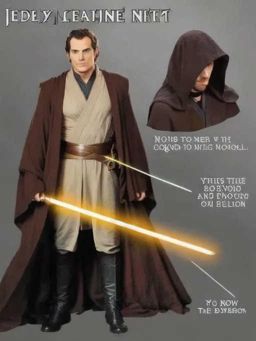 Prompt: Henry Cavill jedi knight