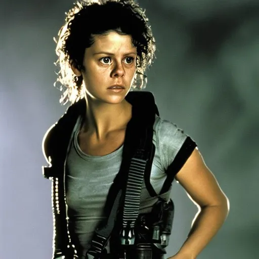 Prompt: Ripley from Aliens becomes pepega