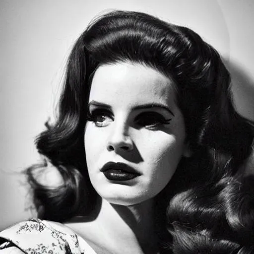 lana del rey in a 1940s dramatic film death scary ho...