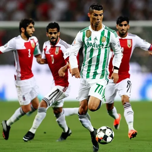 Prompt: A Cristiano to Team football iran