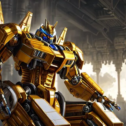 Prompt: beautiful photograph of most beautiful fictional, transformers, Royal, golden and white material, extremely, detailed environment, detailed background, intricate, detailed skin, natural colors , professionally color graded, photorealism, 8k, moody lighting.