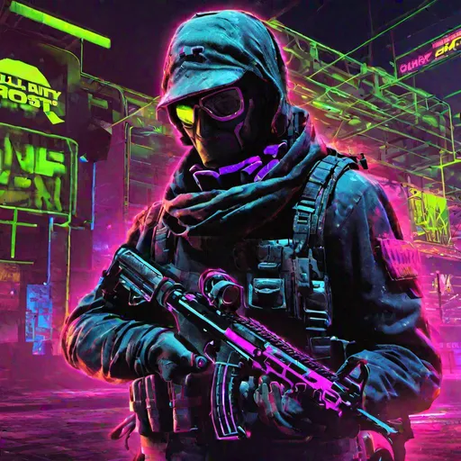 Prompt: call of duty ghost
neon
