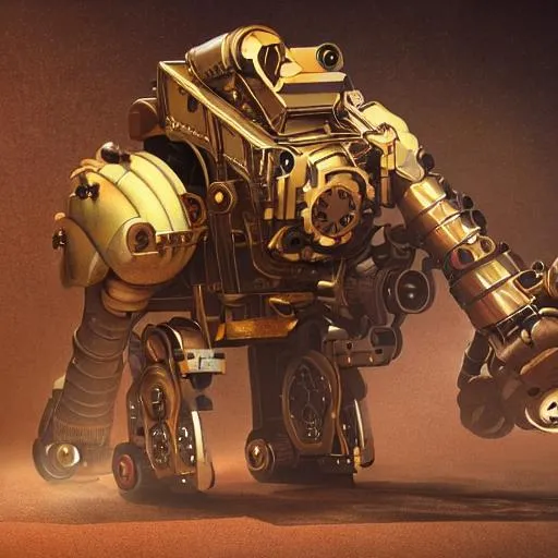 highly sophisticated automated mining bot, steampunk... | OpenArt