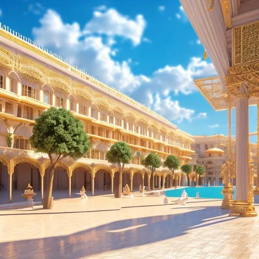 Prompt: long shot scenic 3D render of {Artificial Beach}, perfect viewpoint, highly detailed, soft smooth lighting, soft colors, soft colors, modular constructivism, made of plastic, golden filigree intricate details, falling water,