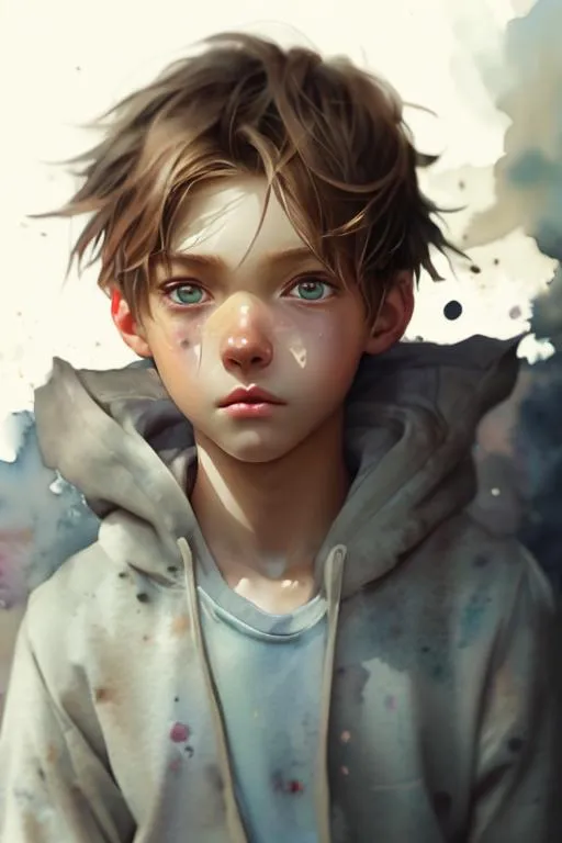 Young protagonist in the center of the image, portra... | OpenArt