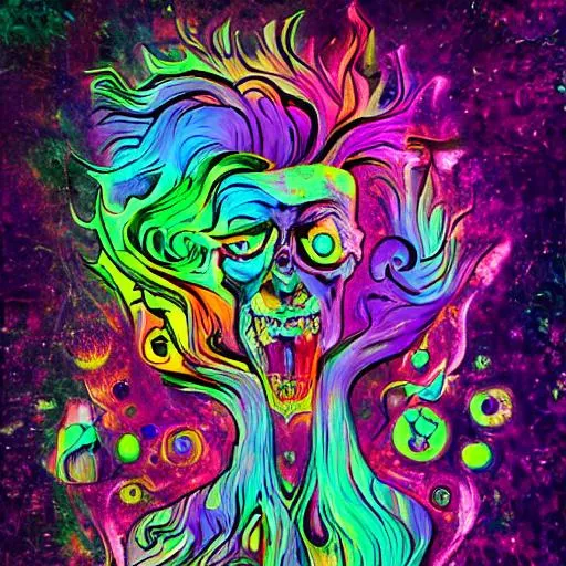 Prompt: Psychadelic spirits