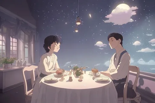 Prompt: A beautiful, artistic painting based on the quote “Everything you can imagine is real”, professional waiter col our, light and subtle colors, 4k resolution, Studio Ghibli