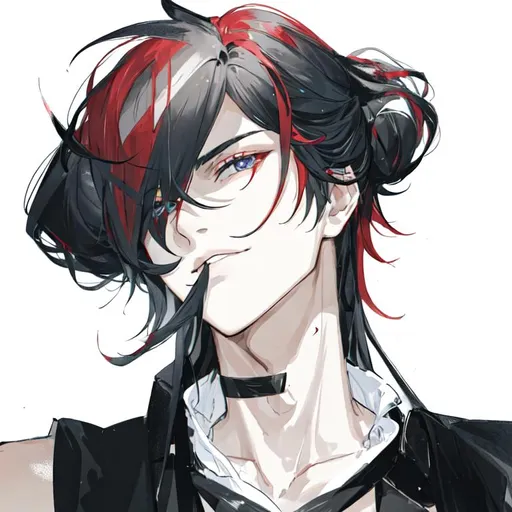 Prompt: Zerif 1male (Red side-swept hair covering his right eye)