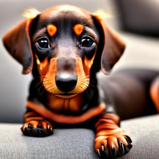 Prompt: Cute dachshund