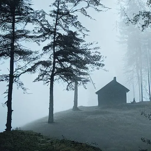 Prompt: High atop a mist-covered mountain, a solitary house stands as a sanctuary between worlds. Its windows, shimmering like portals, offer glimpses into realms both magical and mysterious. Within its rooms, the air crackles with spiritual energy, as ancient symbols adorn the walls, invoking a sense of divine presence. From the basement, whispers of forgotten incantations rise, carrying the essence of other dimensions. This ethereal abode, nestled amidst the clouds, beckons seekers of the supernatural and dreamers of the unknown to embark on a transcendent journey of exploration and spiritual enlightenment.