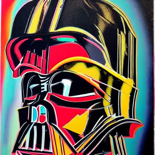 Andy Warhol-styled painting depicting Darth Vader, H... | OpenArt