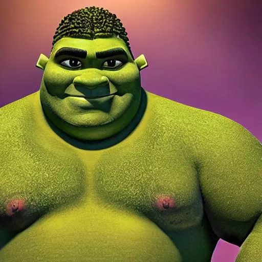 Prompt: muscular Shrek