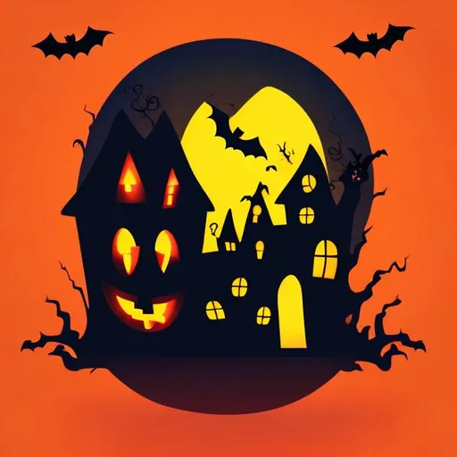 Prompt: 2d Spooky {object}, vector illustration, Halloween, yard art, silhouette, black, transparent background, 2d flat, centered