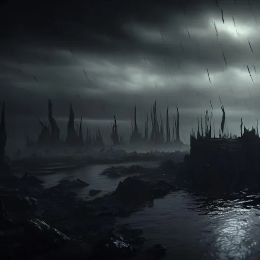 Prompt: abyss, dark and mysterious, atmospheric, ominous, eerie, cinematic, cinematic, 4k, ultra detail, ultra realistic