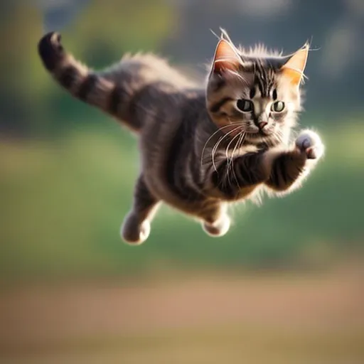 Prompt: cat flying 