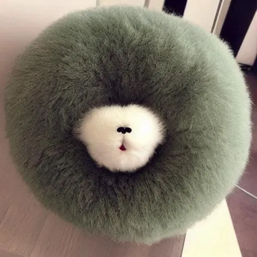 Prompt: cute fluffy round monster