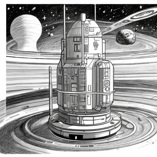 Image of SPACE COLONY, 1977. - Conceptual Drawing For A Space Colony,  Contructed Of Ore Mined From The Moon And Home To 10,000 People. Drawing,  1977. From Granger - Historical Picture Archive